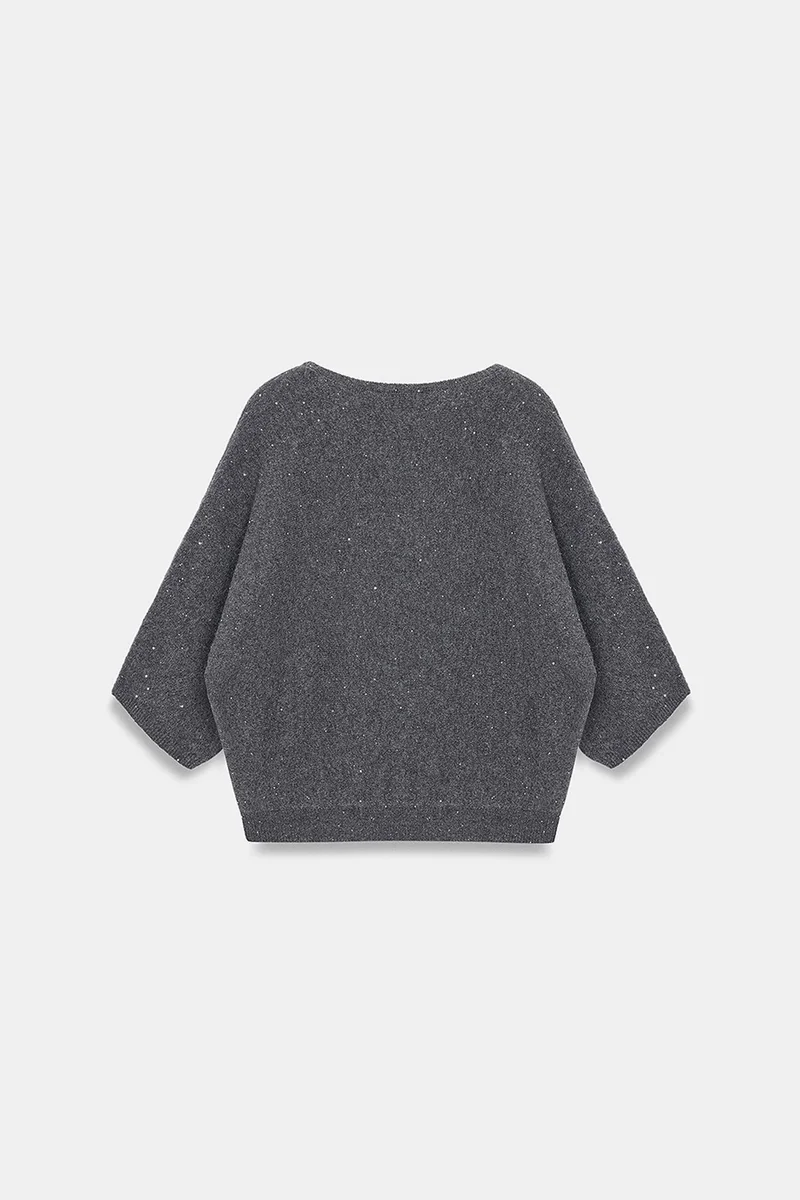 Dilvin Charcoal Grey DILVIN Women's Knit Sweater for Women | Best Price UAE