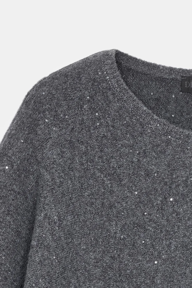 Dilvin Charcoal Grey DILVIN Women's Knit Sweater for Women | Best Price UAE