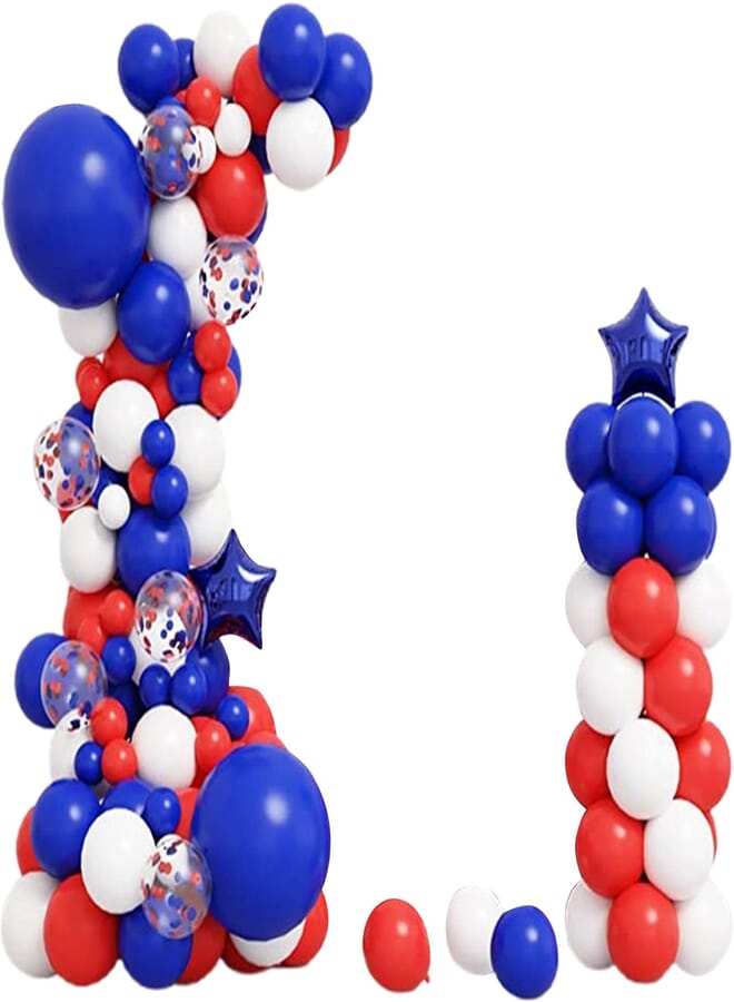 145pcs Union Jack Colorful Latex Balloons - Union Jack Flag Colors Balloons Set Party Supplies | UK UK UK Themed Parties Decor for Home Street Office Generic