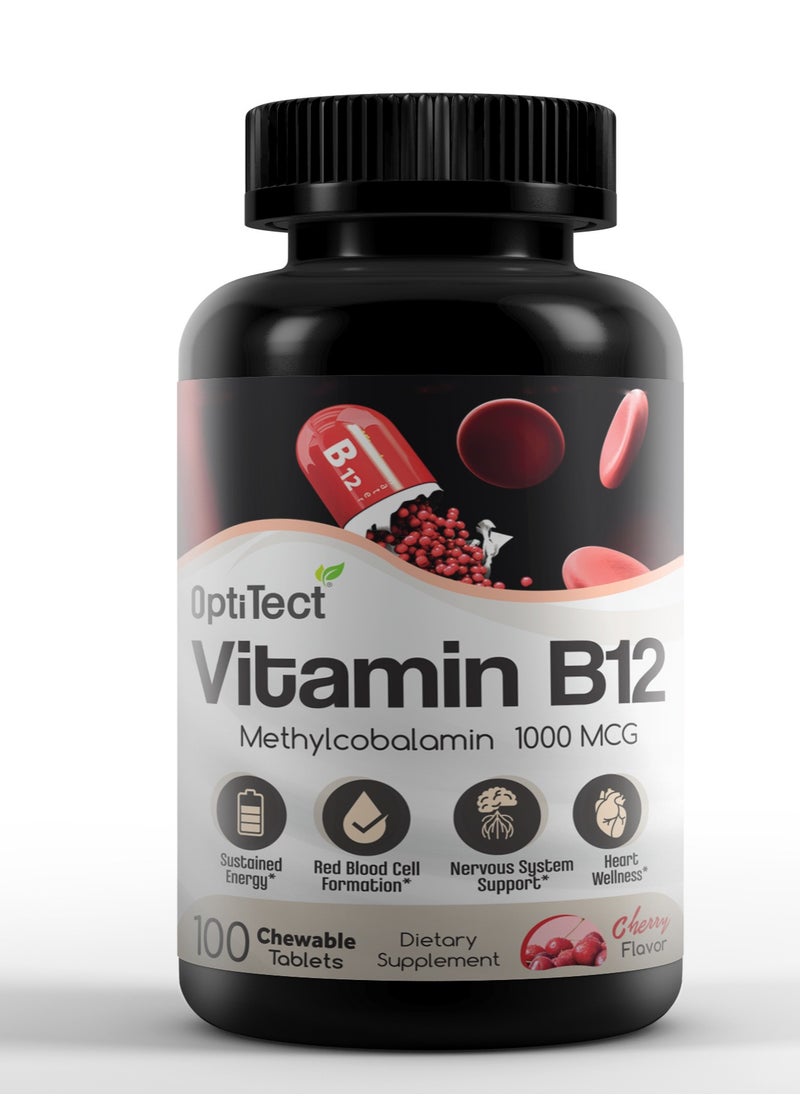 OptiTect - OPTITECT VITAMIN B12 1000MCG 100 CHEWABLE TABS - Image 1