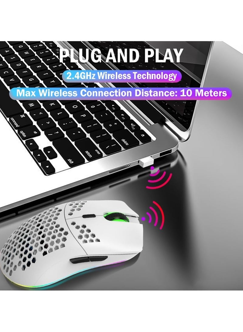 عام ماوس الألعاب اللاسلكية العسل تصميم جوفاء لأجهزة الكمبيوتر المحمول ماك - Image 3