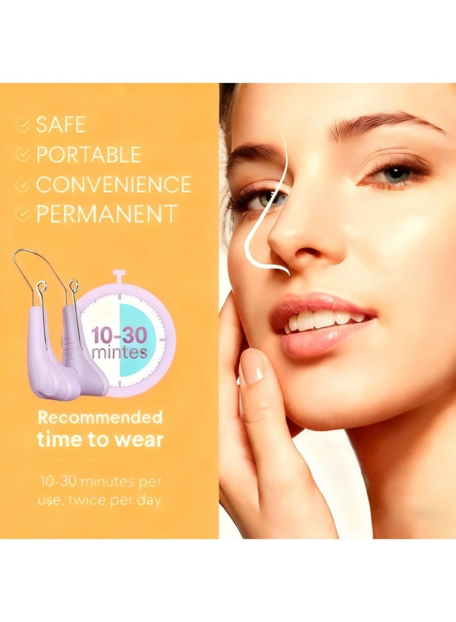RESONIX Purple Nose Shaper Clip – Soft Silicone Nose Bridge Lifter & Tip Slimming Tool, Comfortable Daily Nose Sculpting Clip for Women, Washable & Reusable Beauty Accessory - Image 2