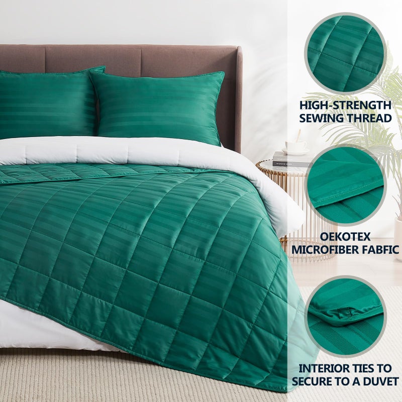 anfie Weighted Blanket Queen/King Size (80"x87" 20lbs),Ultra Soft and Cozy Cooling Weighted Blanket for Adult,Heavy Blanket with Machine Washable Soft Blanket, Green - Image 3