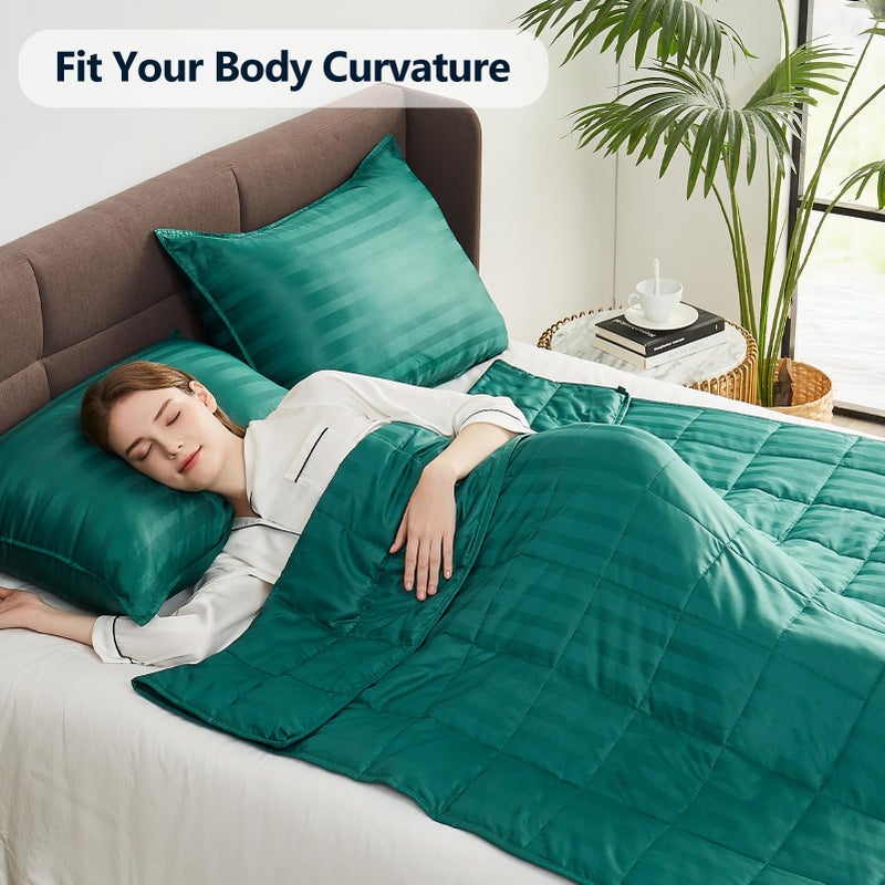 anfie Weighted Blanket Queen/King Size (80"x87" 20lbs),Ultra Soft and Cozy Cooling Weighted Blanket for Adult,Heavy Blanket with Machine Washable Soft Blanket, Green - Image 5