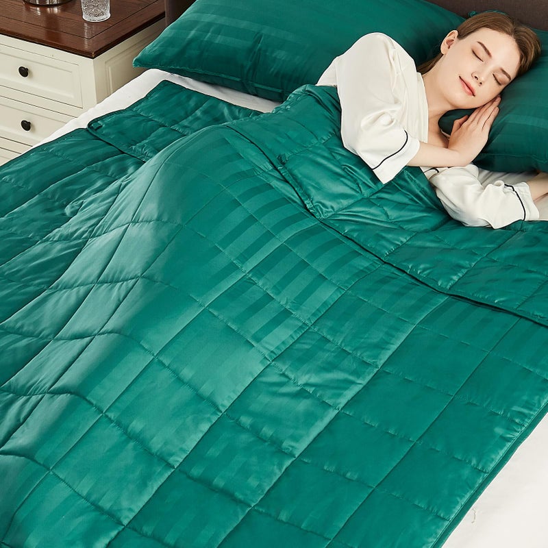 anfie Weighted Blanket Queen/King Size (80"x87" 20lbs),Ultra Soft and Cozy Cooling Weighted Blanket for Adult,Heavy Blanket with Machine Washable Soft Blanket, Green - Image 1