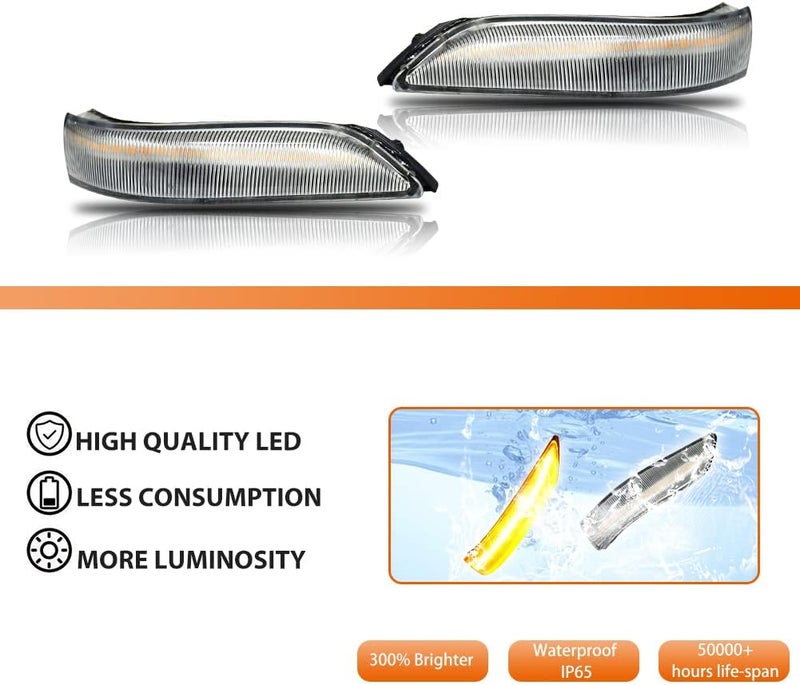 ADIIL 2PCS LED Dynamic Sequential Signal Side Mirror Lights for Honda Accord & Acura RL - Image 2