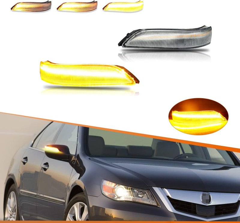 ADIIL 2PCS LED Dynamic Sequential Signal Side Mirror Lights for Honda Accord & Acura RL - Image 1