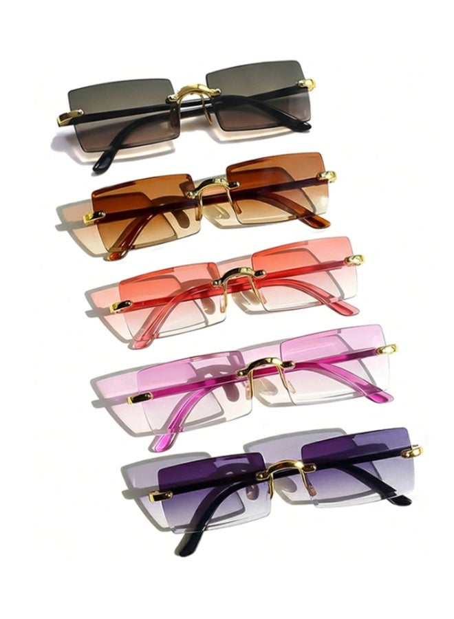 GAS E  Rectangular rimless gradient sunglasses (please select a color) - Image 1