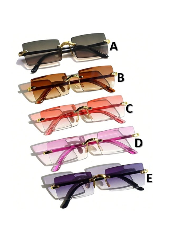 GAS E  Rectangular rimless gradient sunglasses (please select a color) - Image 2