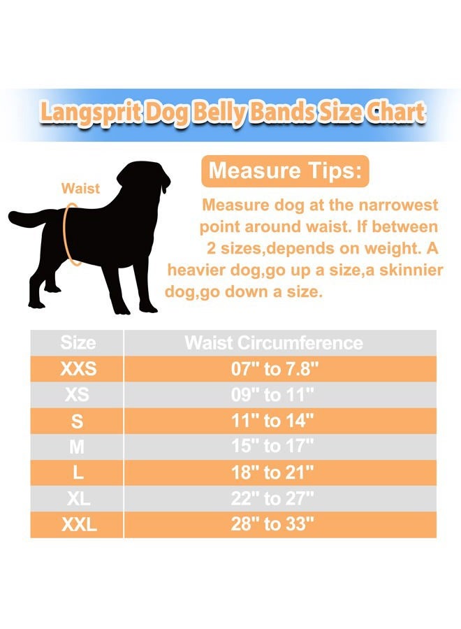 Langsprit Male Belly Bands for Dogs (Pack of 3) - High Absorbing Washable Dog Wraps - Reusable Diapers (Sloth, Whale, Dinosaur, Medium) - Image 2