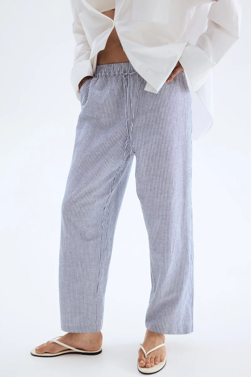 H&M Linen-blend drawstring trousers