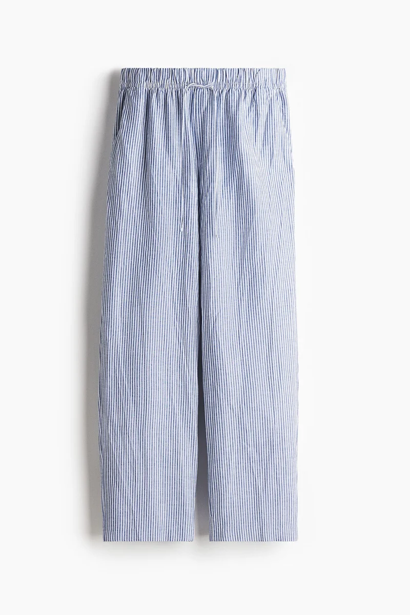 H&M Linen-blend drawstring trousers