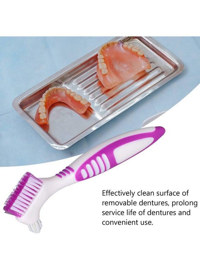 ANGGREK Denture Cleaning Brush Set, 1 Premium Denture Cleaner Set Top Denture Cleanser Tool Dual Head Denture Brush for Denture Care - Image 4