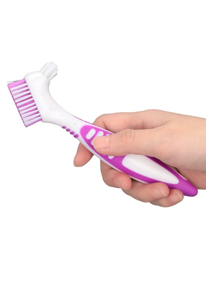 ANGGREK Denture Cleaning Brush Set, 1 Premium Denture Cleaner Set Top Denture Cleanser Tool Dual Head Denture Brush for Denture Care - Image 5