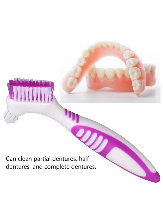 ANGGREK Denture Cleaning Brush Set, 1 Premium Denture Cleaner Set Top Denture Cleanser Tool Dual Head Denture Brush for Denture Care - Image 3