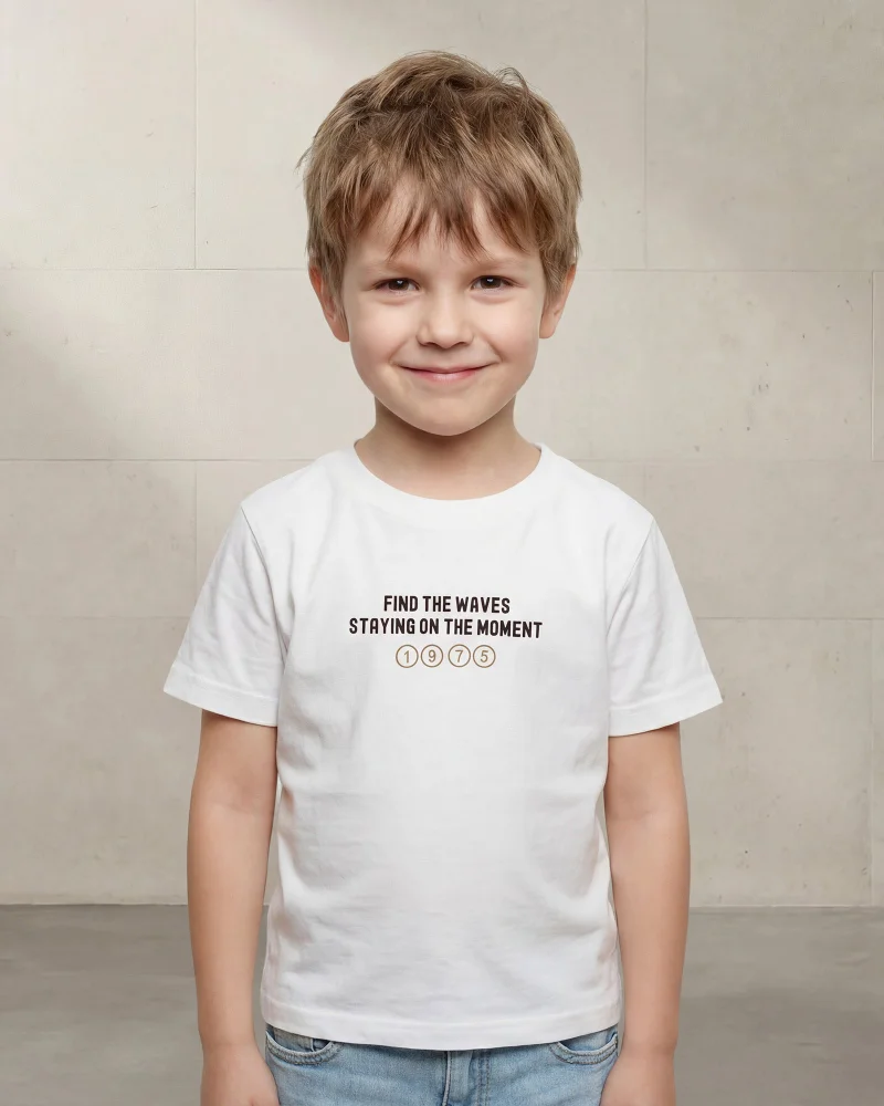 REDTAG Boys White Loose Fit Front & Back Embroidery T-Shirt