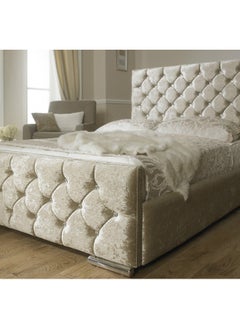 Havana Beds And Upholstery Monaco Crushed Velvet Luxury Handmade Double Bed (Suitable Mattress Fit :140 Cm X 190 Cm)  - Image 2
