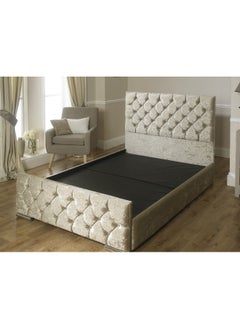 Havana Beds And Upholstery Monaco Crushed Velvet Luxury Handmade Double Bed (Suitable Mattress Fit :140 Cm X 190 Cm)  - Image 3