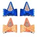 Fancheer 2 Pairs Dog Ears Hair Bow Clips for Toddler Kids Glitter Bows Halloween Costume Accessories Animal Cosplay Birthday Party Supplies Blue Orange - Image 2