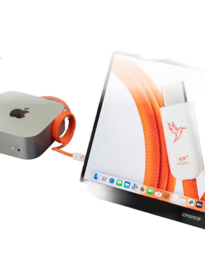 Candysign Sugar Compatible With Thunderbolt 5 Data Cable Usb4 Full-Featured 240W Fast Charging Type-C 0.5M Magic Black Thunder Line Macbook 16K Video Projection Line Fast Charging Line - Image 2