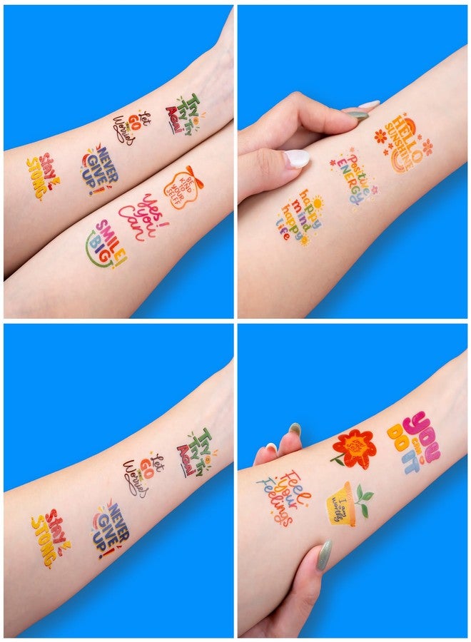91TATTOOS 96 PCS Motivational Pre-Cut Temporary Tattoos for Kids | - Image 5
