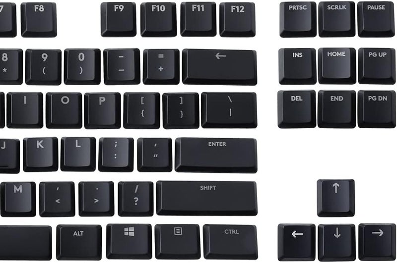هويون مجموعة كاملة من 87 أغطية مفاتيح بديلة للوحة مفاتيح Logit G813/G815/G913/G915 TKL RGB الميكانيكية للألعاب (87 مفتاحًا أسود) - Image 3