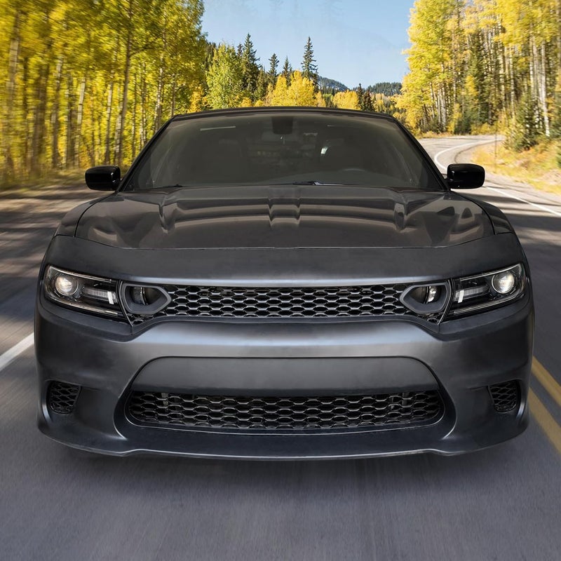 KEWISAUTO إدراجات شبك المصد الأمامي لسيارة دود�� تشارجر SRT موديلات 2015-2021، غطاء إدراجات شبك المصد الأمامي المركزي لسيارة دودج تشارجر SRT/R/T/Scat Pack/Daytona موديلات 2015-2021 ثابت ومنقول - Image 5