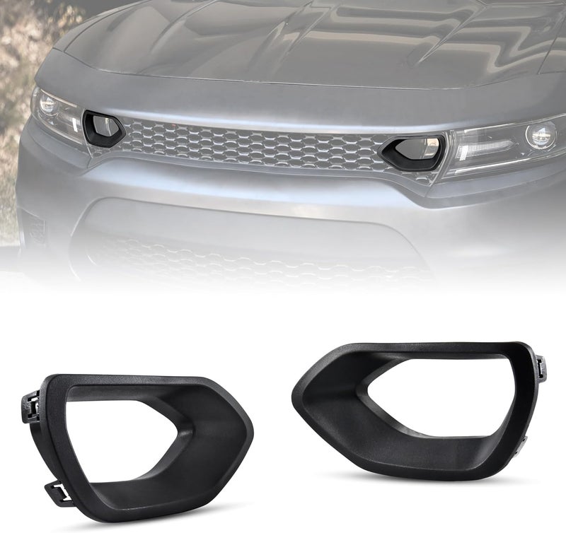 KEWISAUTO إدراجات شبك المصد الأمامي لسيارة دود�� تشارجر SRT موديلات 2015-2021، غطاء إدراجات شبك المصد الأمامي المركزي لسيارة دودج تشارجر SRT/R/T/Scat Pack/Daytona موديلات 2015-2021 ثابت ومنقول - Image 1