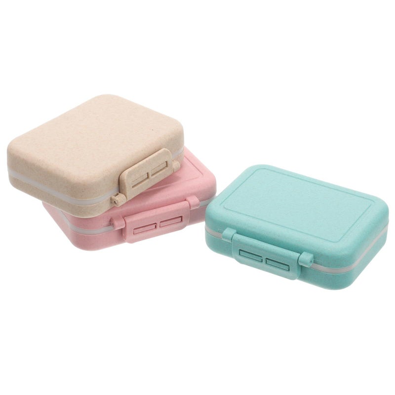 3pcs Moisture Proof Travel Pill Organizer Small Portable Pill Box With Compartments - Image 2