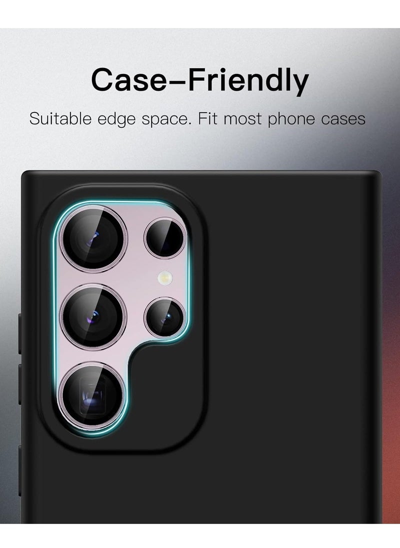 Raxoom Camera Lens Protector for Samsung Galaxy S23 Ultra 5G 6.8-Inch, 9H Tempered Glass Metal Individual Ring Cover, Easy Installation Tray, HD Clear, Set of 5 (Lavender) - Image 5