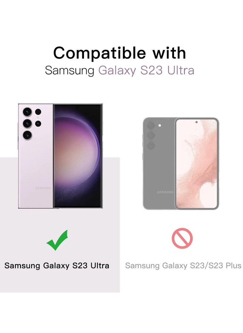 Raxoom Camera Lens Protector for Samsung Galaxy S23 Ultra 5G 6.8-Inch, 9H Tempered Glass Metal Individual Ring Cover, Easy Installation Tray, HD Clear, Set of 5 (Lavender) - Image 2