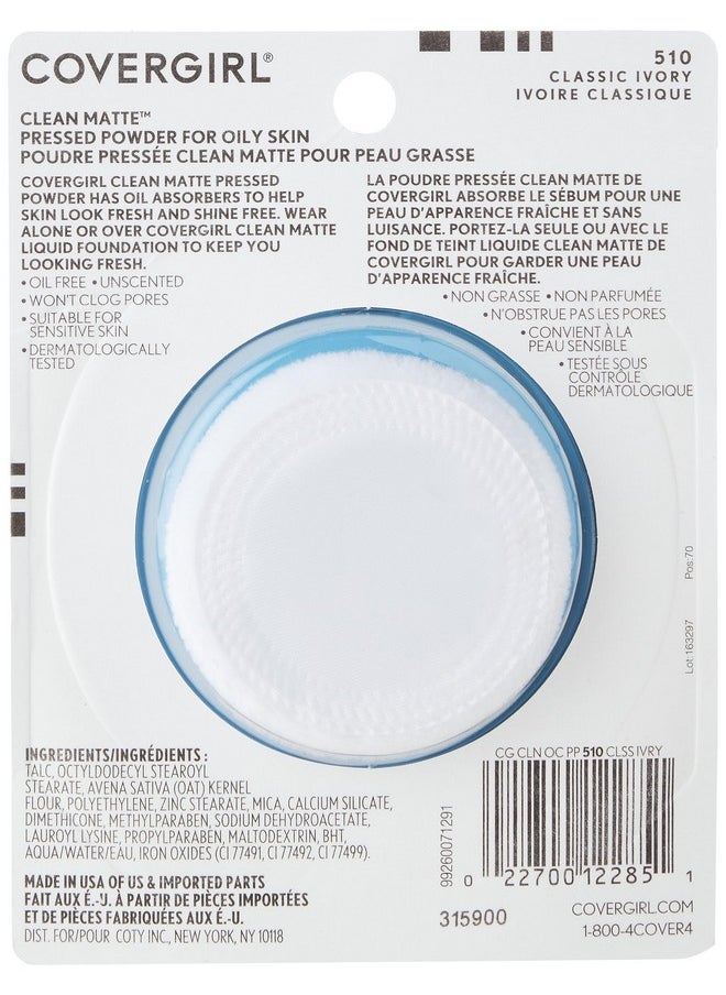 CoverGirl COVERGIRL Clean Matte Pressed Powder, Oil Control Powder, 1 container, .35 Fl Oz, Face Powder, Oil Free Loose Powder, Matte Finish, Lightweight, Shine Free Formula, Leaves Skin Smooth and Clean  - Image 2