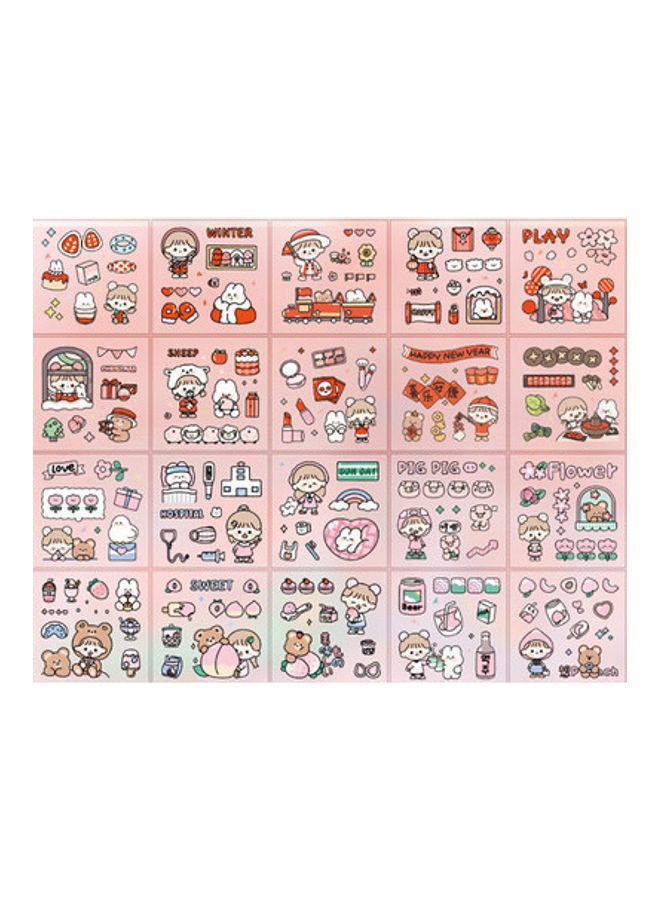 NIBEMINENT 20-pieces Waterproof Kids Sticker For Mug Tea Cup