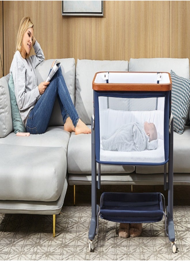 bellanina - Adjustable Height Baby Bedside Crib with Secure Attachment for Easy Night time Access - Image 1