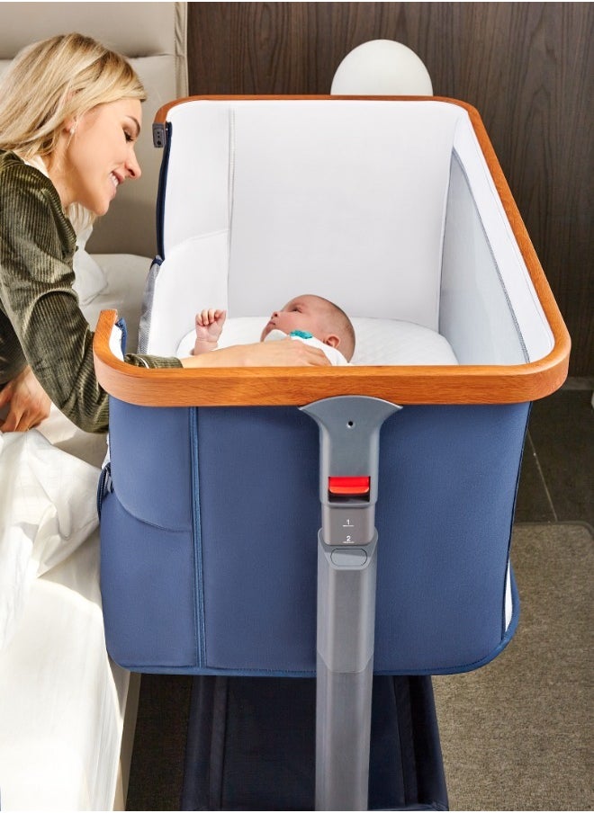bellanina - Adjustable Height Baby Bedside Crib with Secure Attachment for Easy Night time Access - Image 1