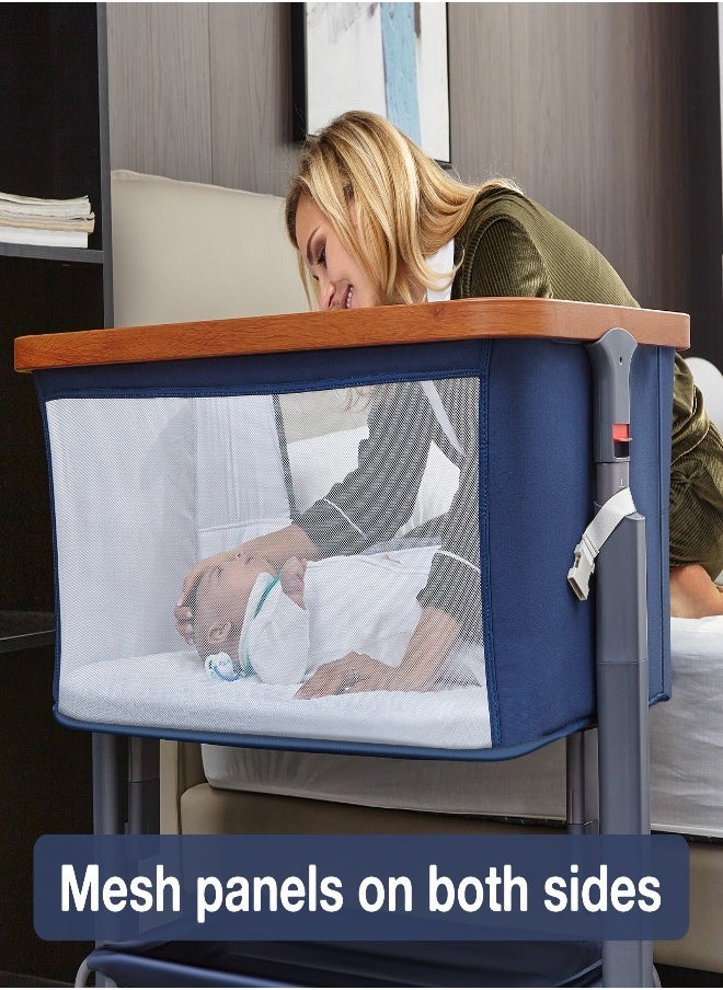 bellanina - Adjustable Height Baby Bedside Crib with Secure Attachment for Easy Night time Access - Image 1