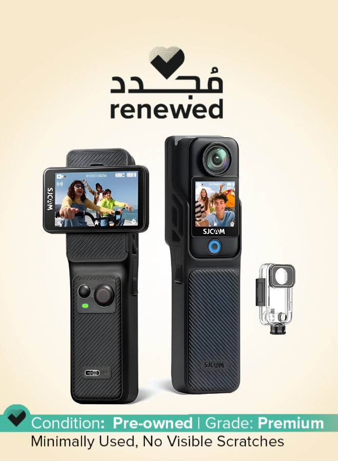 SJCAM Renewed - C400 4K Vlogging Camera with Rotatable Dual Touch Screen - Image 1