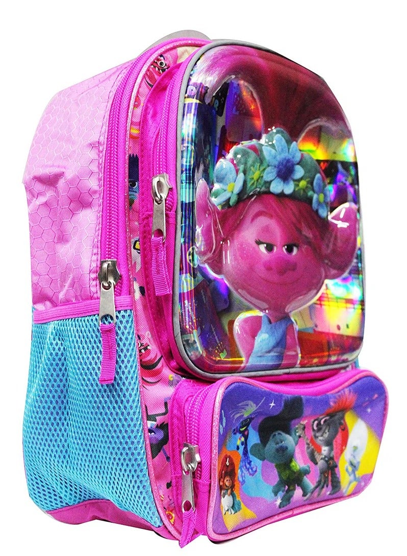 DreamWorks Trolls World tour poppy kids backpack | school back pack | girls back pack - Image 2