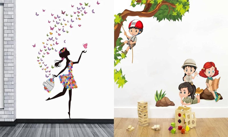 WalltechSet of 2 Wall Sticker Dream Girl and Kids Activity Wall Sticker(Polyvinyl Chloride) - Image 1