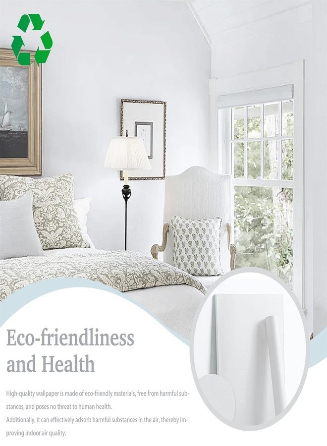 Dimoon 17.7''x118'' Peel and Stick Wallpaper White Contact Paper for New Environmentally Friendly Materials Thickening Upgrade Embossed Renter Friendly Wall Paper Modern Vinyl Wrap Countertop Bedroom - Image 5