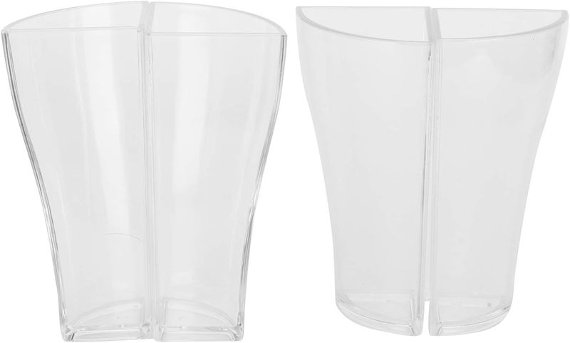 Zerodis Wine Glasses Mug Transparent Acrylic Wine Glass with Vertical Grooves Bar Party Supplies 4in 1 Beer Glass Cups (Large) - Image 2