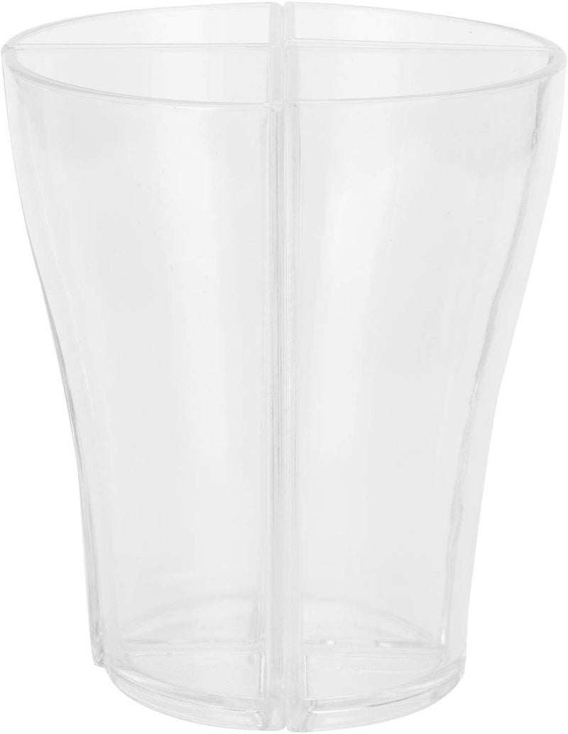 Zerodis Wine Glasses Mug Transparent Acrylic Wine Glass with Vertical Grooves Bar Party Supplies 4in 1 Beer Glass Cups (Large) - Image 4