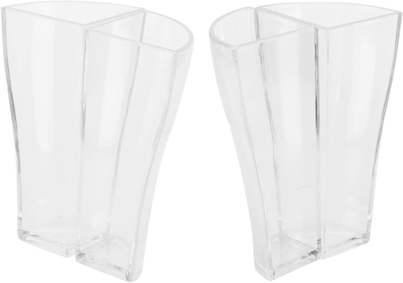 Zerodis Wine Glasses Mug Transparent Acrylic Wine Glass with Vertical Grooves Bar Party Supplies 4in 1 Beer Glass Cups (Large) - Image 5