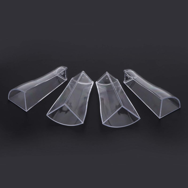 Zerodis Wine Glasses Mug Transparent Acrylic Wine Glass with Vertical Grooves Bar Party Supplies 4in 1 Beer Glass Cups (Large) - Image 3