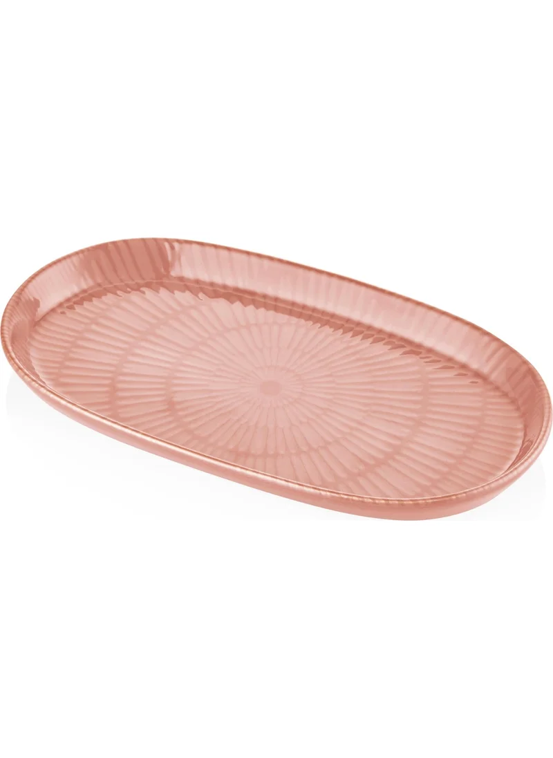 The Mia Noon Oval Serving Set of 2 Salmon 29 cm