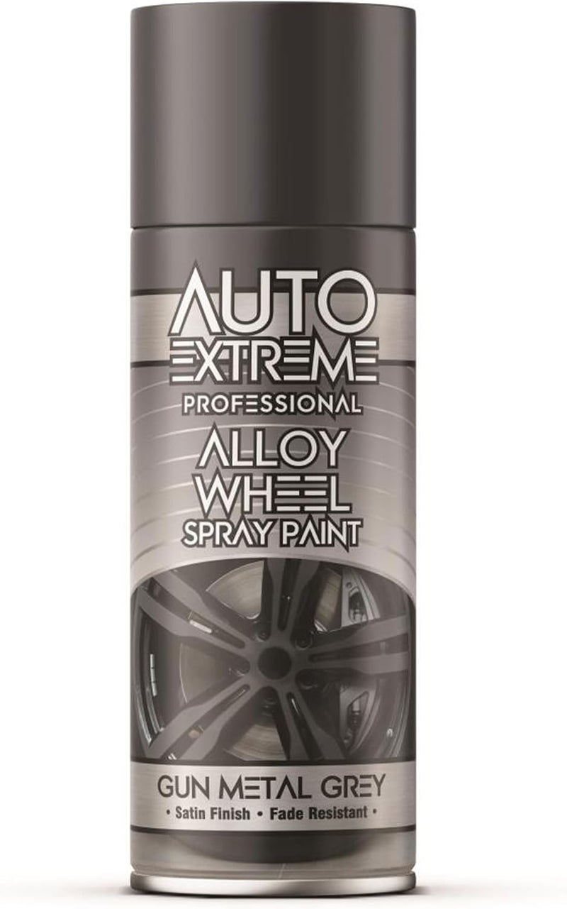 eliz Rapide Auto Extreme Alloy Wheel Spray Paint Gun Metal Grey 400ml - Designed to Restore and Enhance the Look of Your Wheels. Premium Long Lasting Satin Finish. - Image 1