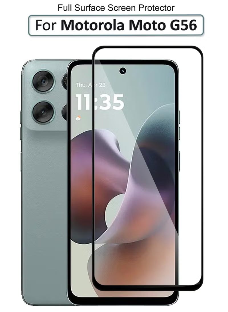 YoYoTech Motorola Moto G56 Screen Protector HD Tempered Glass,Scratch Resistant,Anti-Fingerprint,Bubble Free,Case Friendly, 9H Tempered Glass Film for Motorola Moto G56 5G 6.72' - Image 1