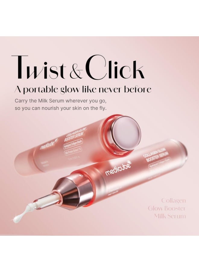 MEDIC HAIR Collagen Glow Booster Milk Serum - Twist And Click - Radiance And Hydration With Niacinamide, Milk Protein Extract, Hydrolyzed Collagen - Illuminates And Firms Skin - Korean Skin Care, 0.50 Fl Oz - Image 2