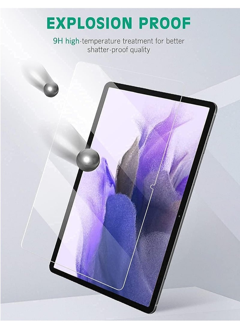 DUSALA Galaxy Tab S7 FE Screen Protector Clear Tempered Glass for Galaxy Tab S7 FE 5G (12.4 Inch) SM-T730 / SM-T736B (Clear) - Image 2