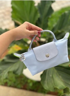 لونج شامب longchamp السيدات حقيبة يد ، حقيبة الكتف ، أزرق فاتح حقيبة صغيرة  - Image 4